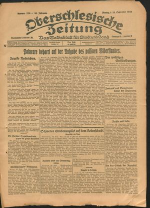 Oberschlesische Zeitung vom 24.09.1923