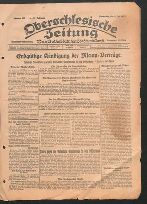 Oberschlesische Zeitung vom 03.07.1924