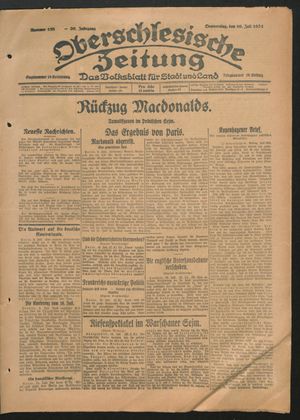 Oberschlesische Zeitung vom 10.07.1924