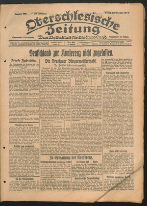 Oberschlesische Zeitung vom 11.07.1924