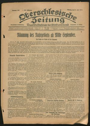 Oberschlesische Zeitung vom 21.07.1924