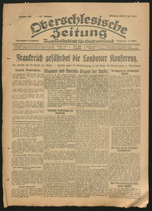 Oberschlesische Zeitung vom 22.07.1924