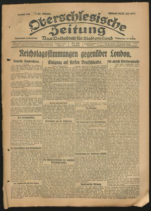 Oberschlesische Zeitung vom 23.07.1924