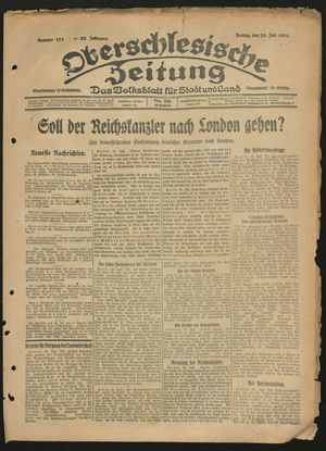Oberschlesische Zeitung vom 25.07.1924
