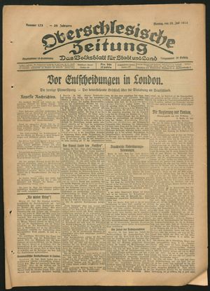 Oberschlesische Zeitung vom 28.07.1924