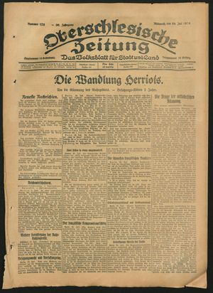 Oberschlesische Zeitung vom 30.07.1924