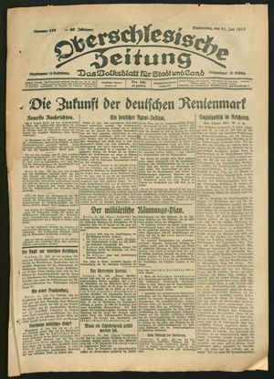 Oberschlesische Zeitung vom 31.07.1924