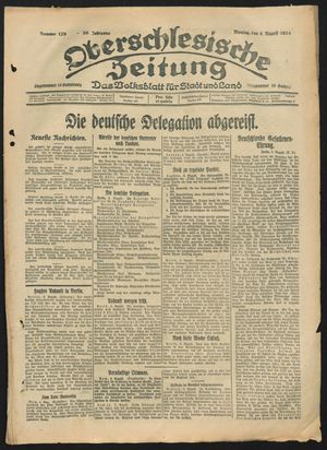 Oberschlesische Zeitung on Aug 4, 1924