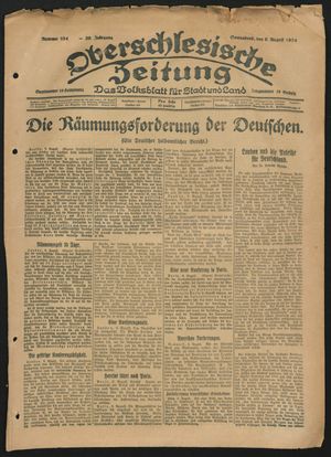Oberschlesische Zeitung vom 09.08.1924