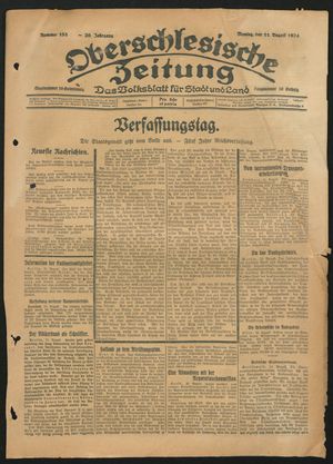 Oberschlesische Zeitung vom 11.08.1924