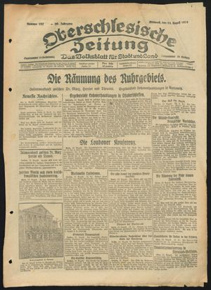Oberschlesische Zeitung vom 13.08.1924