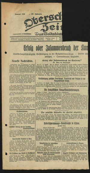 Oberschlesische Zeitung vom 14.08.1924