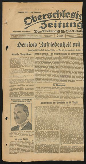 Oberschlesische Zeitung vom 18.08.1924