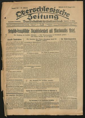 Oberschlesische Zeitung vom 20.08.1924