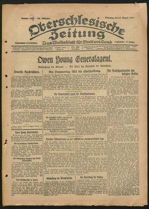 Oberschlesische Zeitung vom 26.08.1924