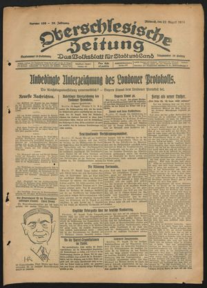 Oberschlesische Zeitung vom 27.08.1924