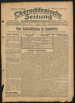 Oberschlesische Zeitung vom 01.09.1924
