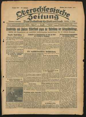 Oberschlesische Zeitung vom 08.09.1924
