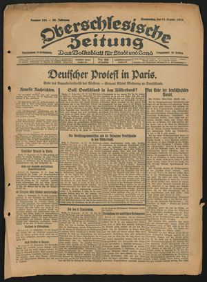 Oberschlesische Zeitung on Sep 11, 1924