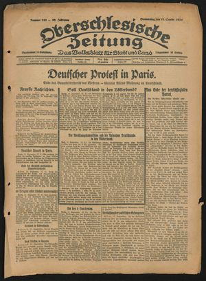 Oberschlesische Zeitung vom 11.09.1924