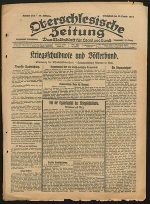 Oberschlesische Zeitung vom 13.09.1924