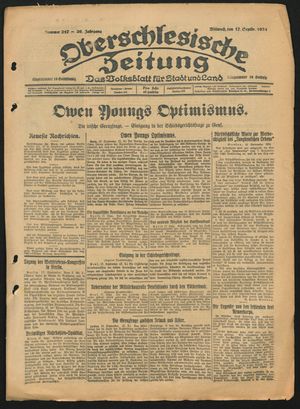 Oberschlesische Zeitung vom 17.09.1924