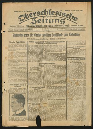 Oberschlesische Zeitung vom 24.09.1924