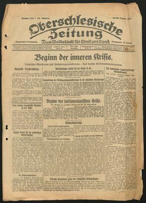 Oberschlesische Zeitung vom 26.09.1924