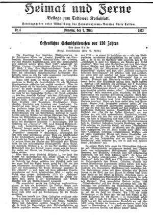 Heimat und Ferne vom 07.03.1933