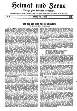 Heimat und Ferne vom 03.04.1933