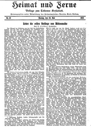 Heimat und Ferne vom 29.05.1933