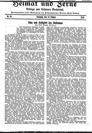 Heimat und Ferne on Oct 17, 1933