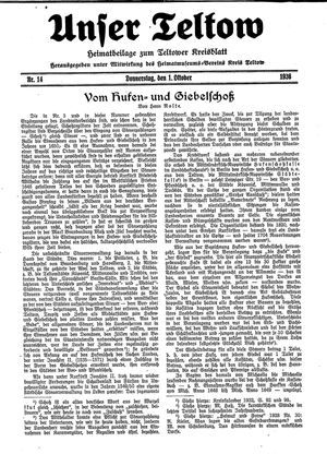 Unser Teltow on Oct 1, 1936