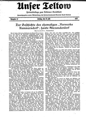 Unser Teltow vom 23.07.1937