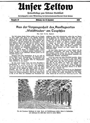 Unser Teltow vom 28.12.1938