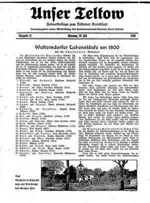 Unser Teltow vom 18.07.1939