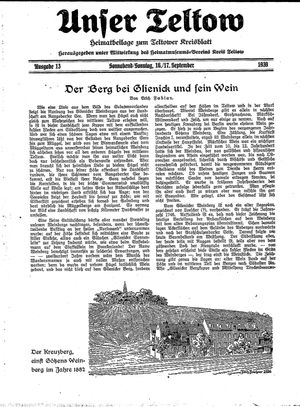 Unser Teltow vom 16.09.1939