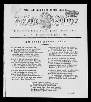 Breslauer Zeitung vom 01.01.1831