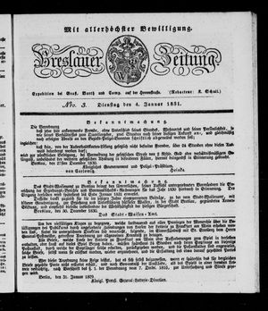 Breslauer Zeitung vom 04.01.1831