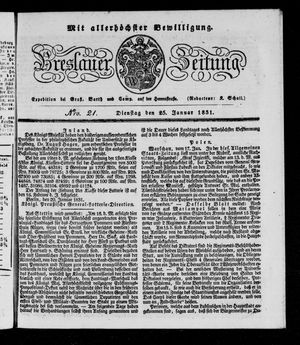 Breslauer Zeitung vom 25.01.1831