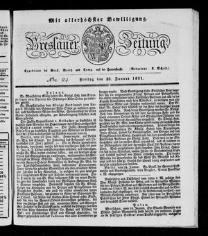 Breslauer Zeitung vom 28.01.1831
