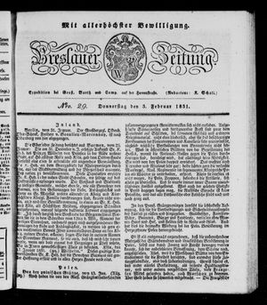 Breslauer Zeitung vom 03.02.1831