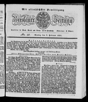 Breslauer Zeitung vom 07.02.1831