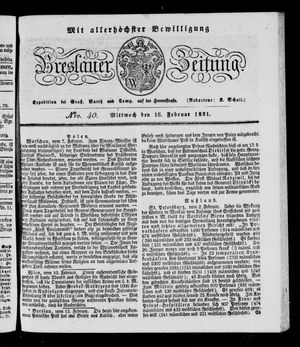 Breslauer Zeitung vom 16.02.1831