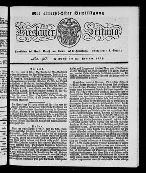 Breslauer Zeitung vom 23.02.1831