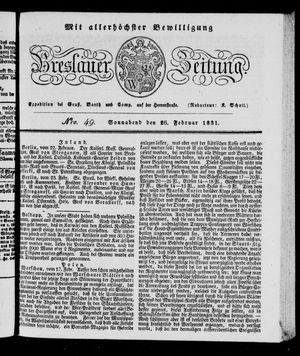 Breslauer Zeitung vom 26.02.1831