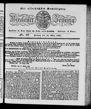 Breslauer Zeitung vom 18.03.1831