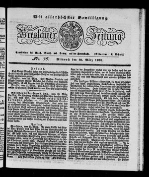 Breslauer Zeitung vom 30.03.1831