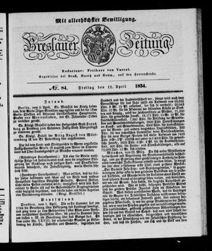 Breslauer Zeitung vom 11.04.1834