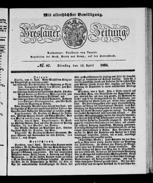 Breslauer Zeitung vom 15.04.1834
